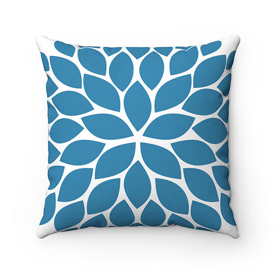Red Blue Tan Pillow Covers, Flower Burst Pillow Cover, Throw Pillow Cover, Accent Pillow, Modern Home Decor, Nursery Pillow - PIL93