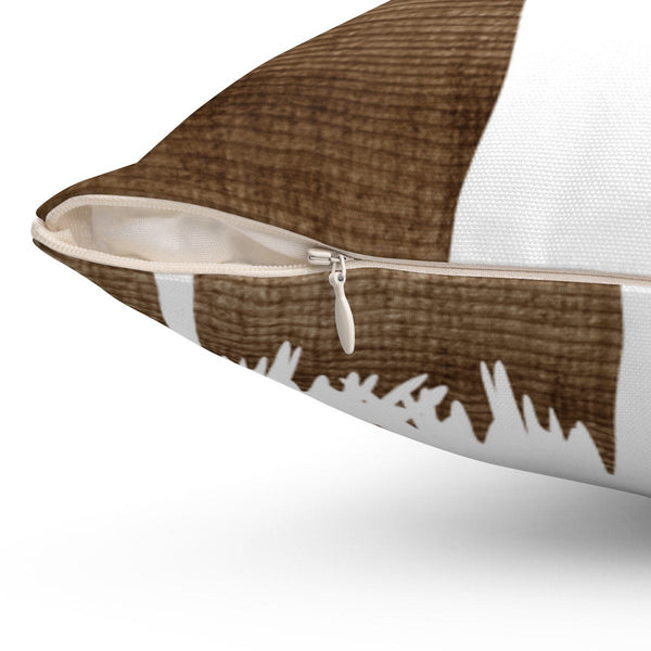 Buck Deer Head Antlers Pillow Cover, Mountain Cabin Decor, Rustic Home Decor, Mountain Accent Pillows, Farmhouse Pillow Cover - PIL65