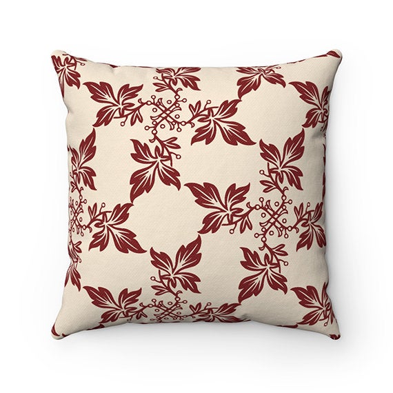 Red Damask Pillow Covers, Throw Pillows, Accent Pillows, Red Home Decor, Red Bedroom, Living Room Decor, Red Christmas Pillow Covers - PIL47
