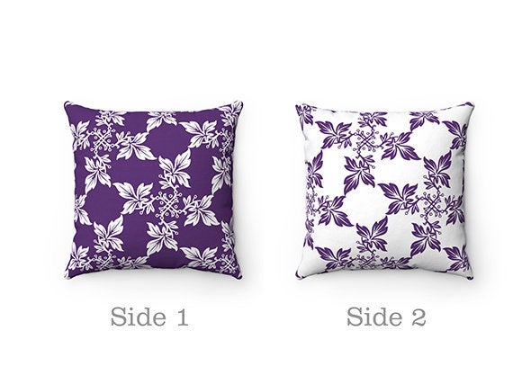 Purple Damask Pillow Covers, Throw Pillows, Accent Pillows, Purple Home Decor, Purple Bedroom, Living Room Decor, Purple Girls Room - PIL46