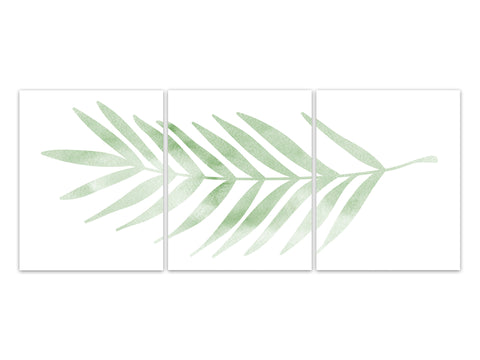 Minimalist Home Decor Wall Art Prints or Canvas, Bathroom Wall Art, Green Leaf Wall Art, Minimalist Bedroom, Minimalist Living - HOME529