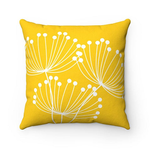 Yellow Pillow Covers, Dandelion Throw Pillow Cover, Accent Pillow, Modern Home Decor, Dandelion Nursery Pillow, Yellow Home Decor - PIL119