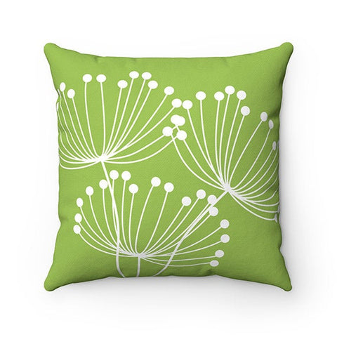 Apple Green Pillow Covers, Dandelion Throw Pillow, Accent Pillow, Tropical Decor, Nursery Pillow, Dandelion Decor, Green Decor - PIL116