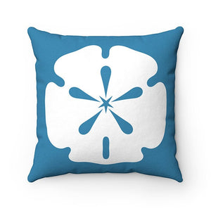 Beach House Decor, Throw Pillow Cover, Sand Dollar Pillow, Beach Cottage Accent Pillow, Blue  Pillow, Beach Themed Home Decor - PIL125