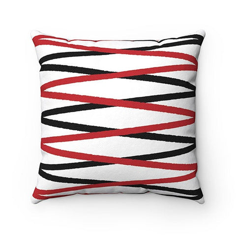Red and Black Pillow, Minimalist Decor, Lines Modern Throw Pillow, Geometric Pillow Cover, Abstract Nursery Pillow, Red Pillow - PIL160
