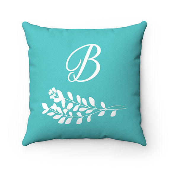 monogram accent pillow