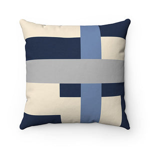 Blue Tan and Gray Pillow Covers, Geometric Pillow Cover, Throw Pillow Cover, Accent Pillow, Modern Home Decor, Blue Gray Bedding - PIL172