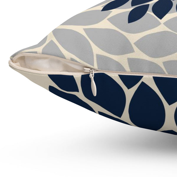 Blue and Gray Pillow Covers, Flower Burst Pillow Cover, Floral Throw Pillow Cover, Accent Pillow, Modern Home Decor, Nursery Pillow - PIL173