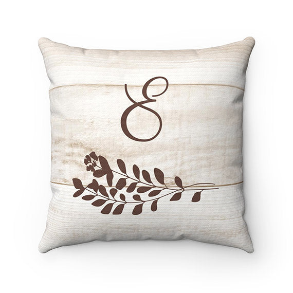 Monogram Throw Pillow with Sayings Grateful Thankful Blessed, Farmhouse Accent Pillow, Personalized Pillow Cover, Farmhouse Decor - PIL176