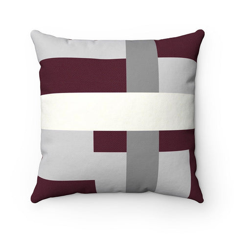 Burgundy and Gray Pillow Covers, Geometric Pillow Cover, Maroon Throw Pillow Cover, Accent Pillow, Burgundy Bedding - PIL183