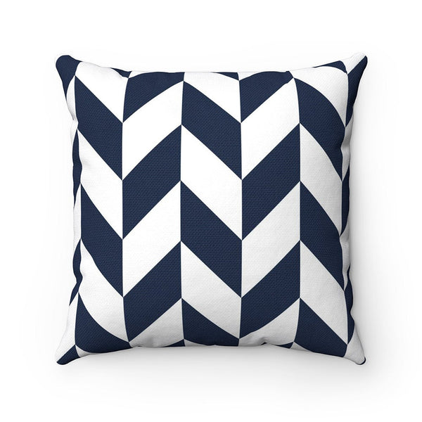 Blue White Herringbone Pillow Cover, Herringbone Throw Pillow, Geometric Pillow, Blue White Bedding, Blue Herringbone, Blue Bedroom - PIL181