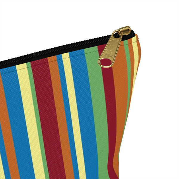 Makeup or Toiletry Bag - Rainbow Stripes Travel Clutch - PH31